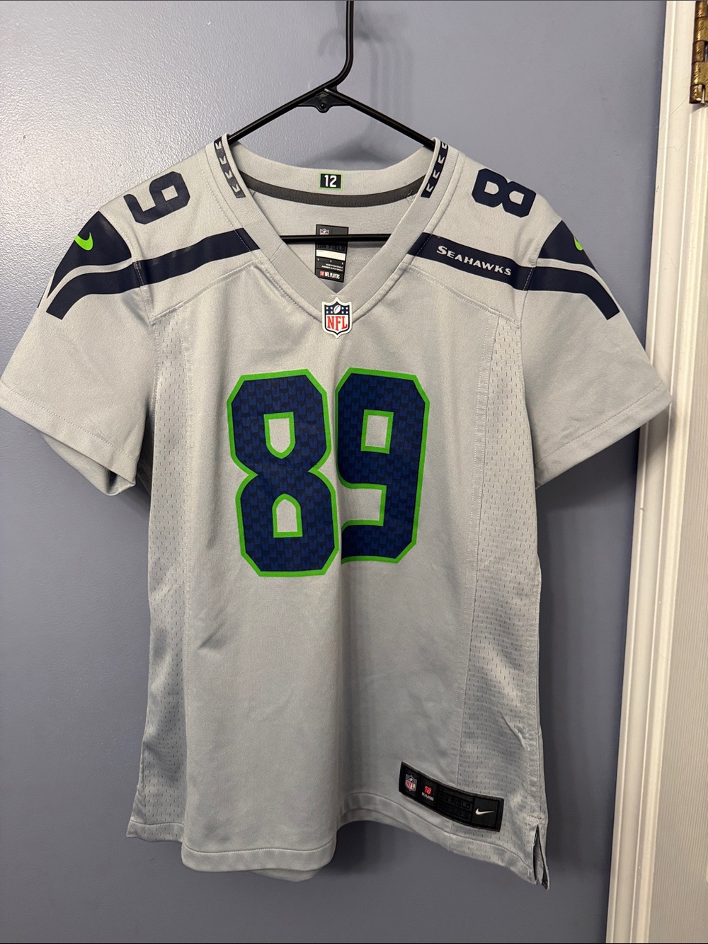 Nike Seahawks #89 Jersey - Gray/Navy/Green